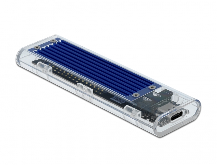 Externes Gehäuse für M.2 NVMe PCIe SSD mit USB Type-C™ Buchse transparent , Delock® [42620]