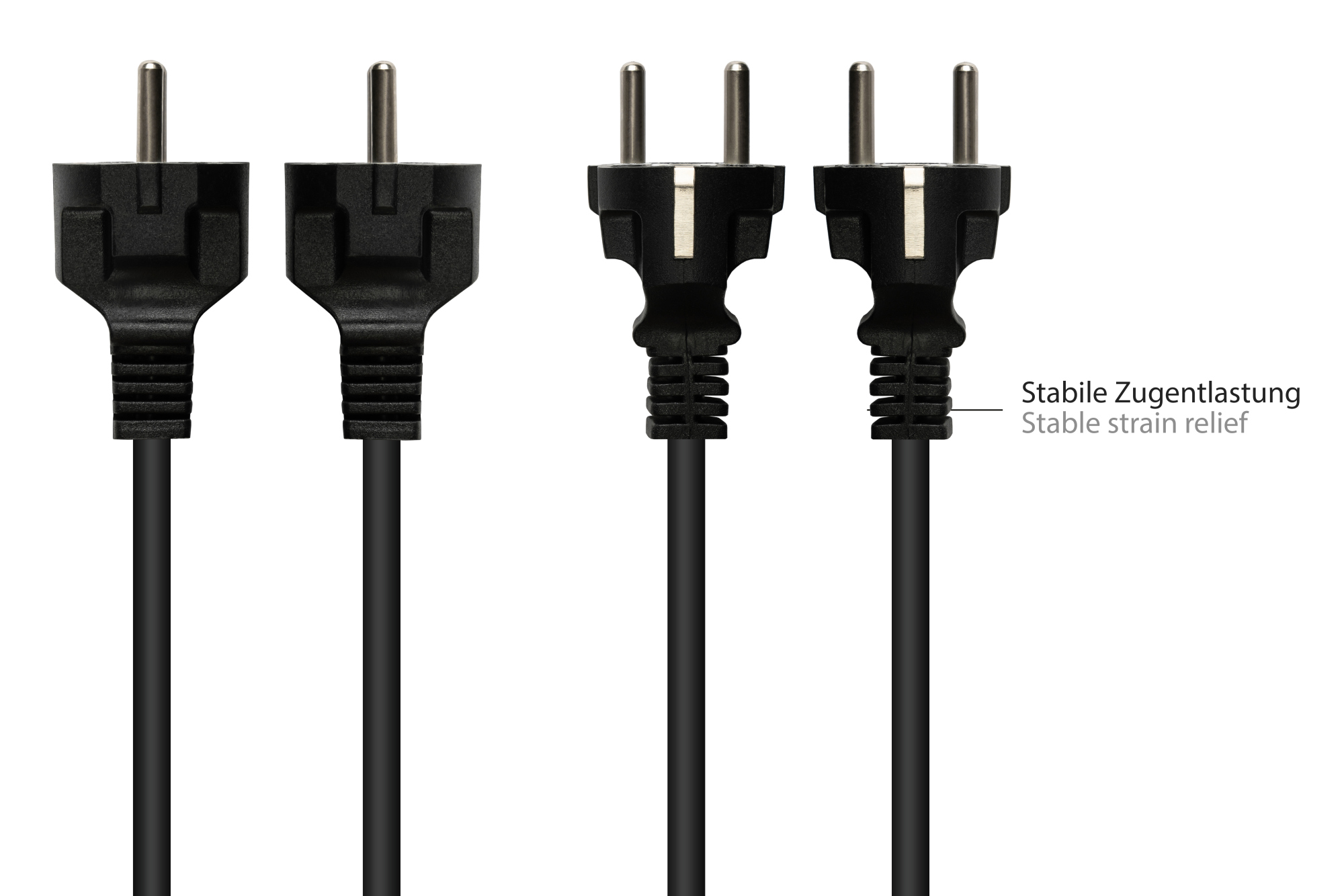 Netzkabel Schutzkontakt-Stecker Typ E+F (CEE 7/7, gerade) an C13 (gerade), schwarz, 0,75 mm², 1,5 m, Good Connections®