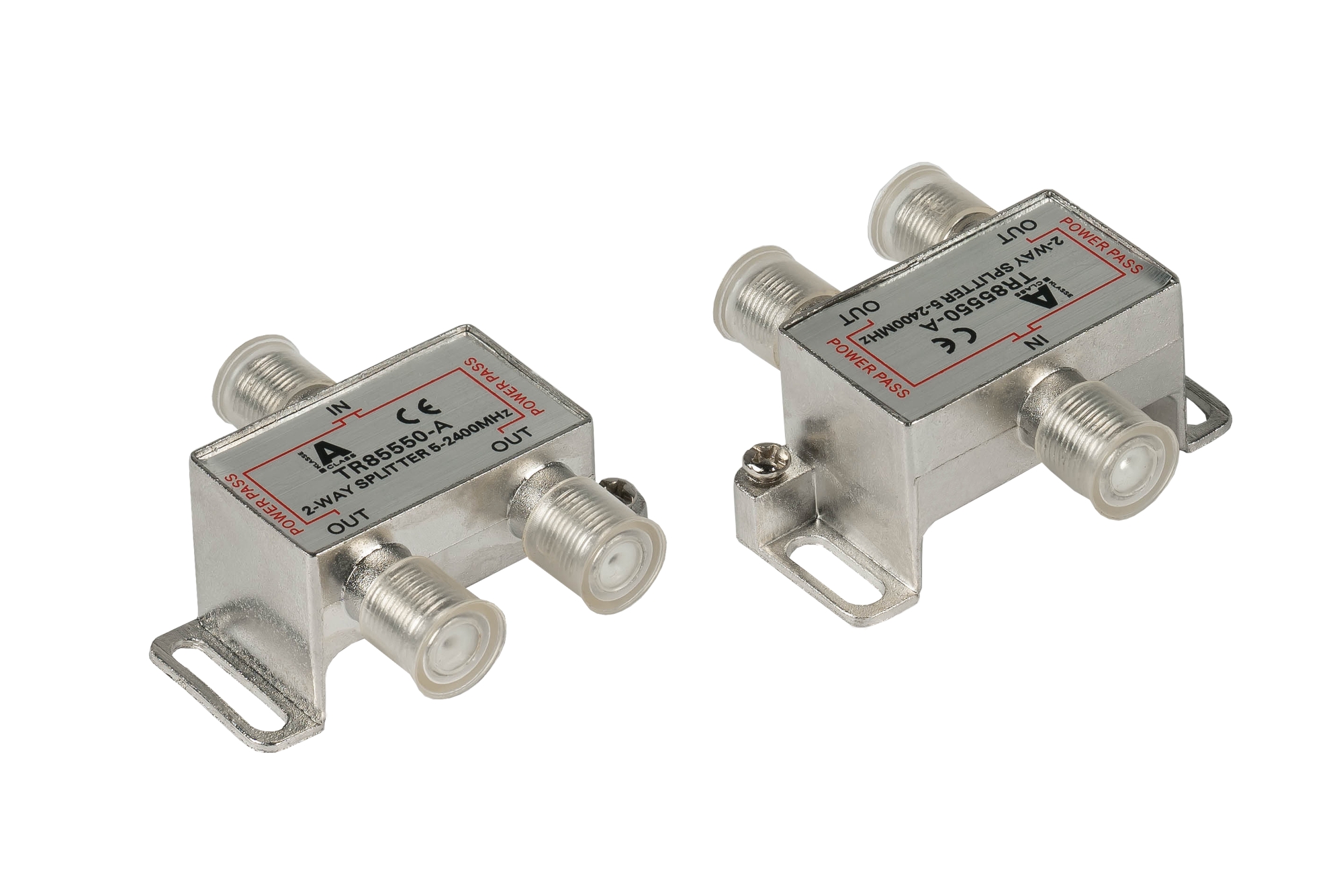 SAT Stammverteiler mit F-Connectoren 2-fach 5-2250 MHz