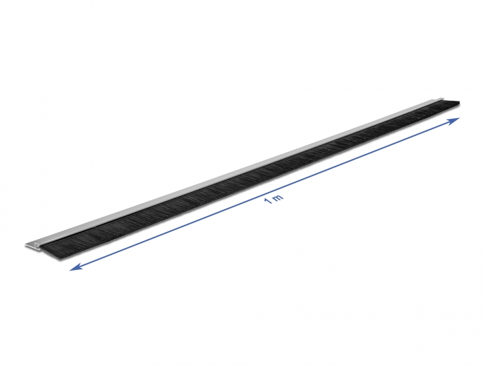 Bürstenstreifen 40 mm mit Alu-Profil gerade - Länge 1 m, Delock® [66651]