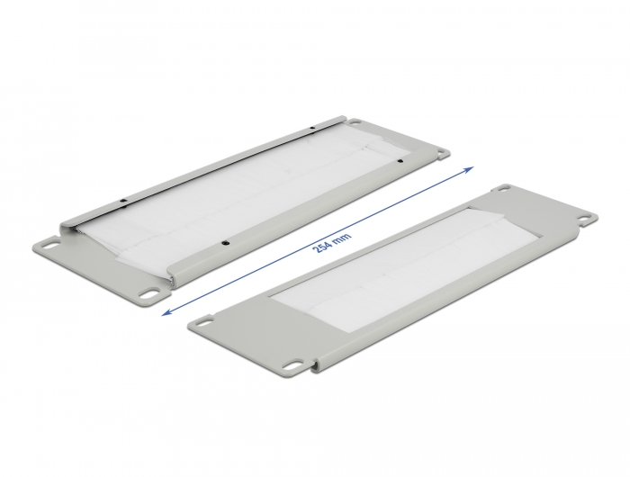 10" Kabelmanagement Bürstenleiste 2 HE grau, Delock® [66535]