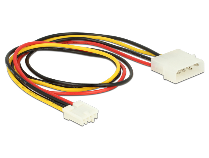 Stromkabel 4 Pin Stecker an 4 Pin Floppy Buchse 40 cm, Delock® [83821]