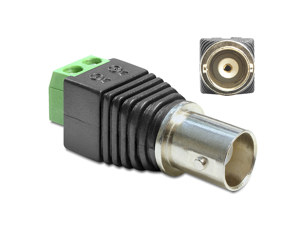 Adapter BNC Buchse an Terminalblock 2 Pin, Delock® [65416]