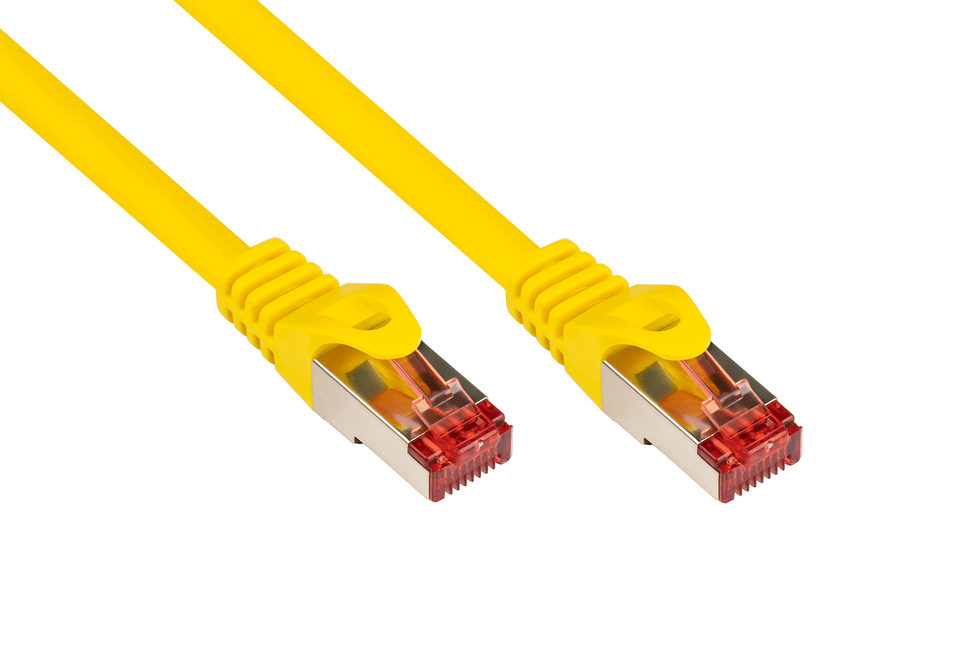 RNS® Patchkabel mit Rastnasenschutz, Cat. 6, S/FTP, PiMF, PVC, 250MHz, gelb, 2m, Good Connections®