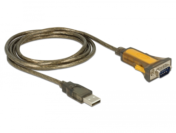 Adapter USB 2.0 Typ-A an 1x Seriell RS-232 DB9 erweiterter Temperaturbereich, Delock® [65840]