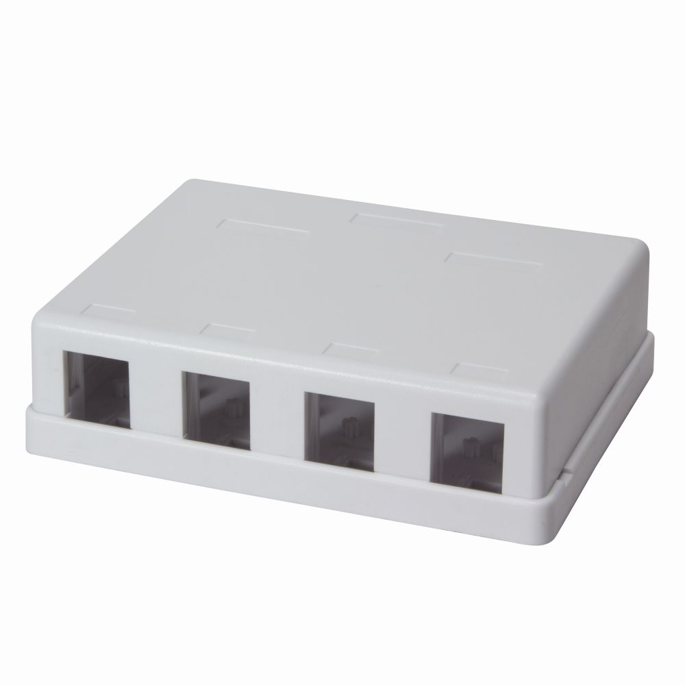 Keystone Modular Aufputz-Leergehäuse 4-Port UTP, weiß, leer , LogiLink® [NK4034]