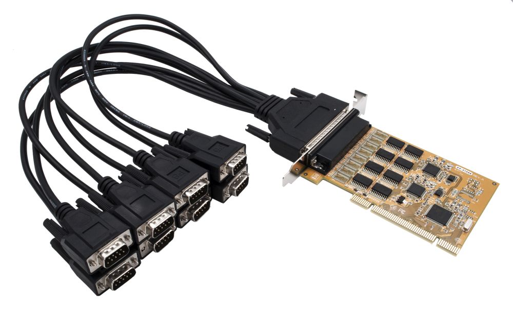 8S Seriell RS-232 PCI Karte mit Octopus Kabel (FTDI Chip-Set), Exsys® [EX-41088]