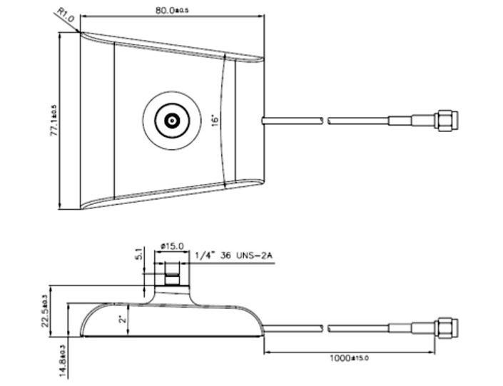 Antennen Standfuß 1x SMA Buchse schwarz low loss, Delock® [88973]