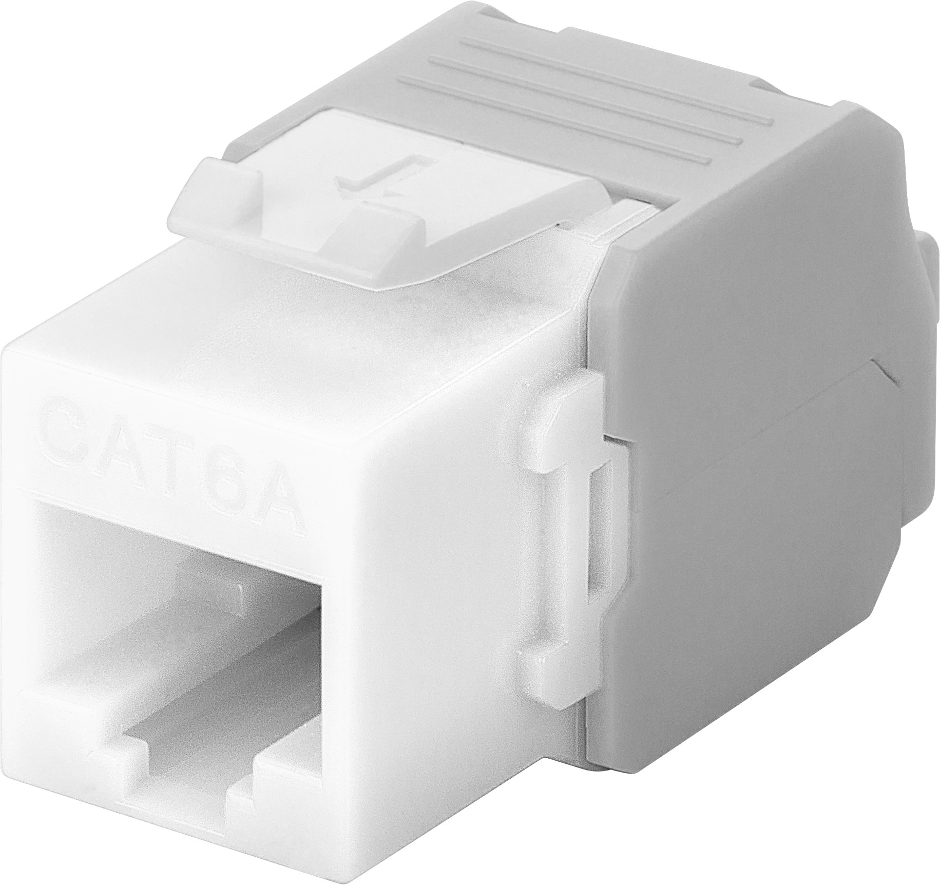 KeyStone RJ45 Jack, Cat. 6a, ungeschirmt, 500MHz, weiß