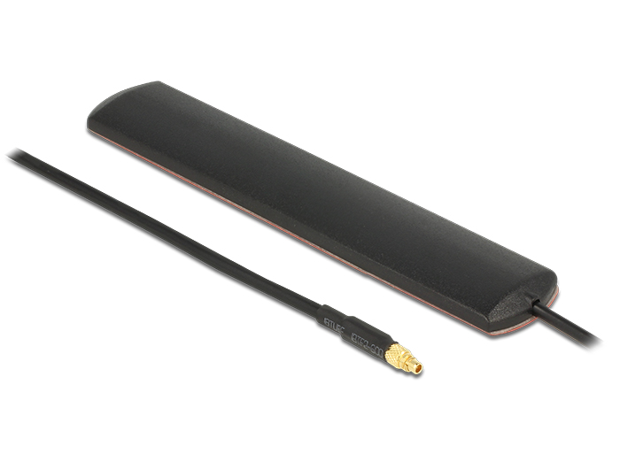 LTE Antenne MMCX Stecker 3 dBi omnidirektional starr schwarz Klebemontage, Delock® [89525]