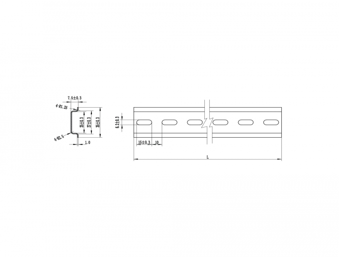Hutschiene 35 x 7,5 mm (10) Stahl", Delock® [66188]