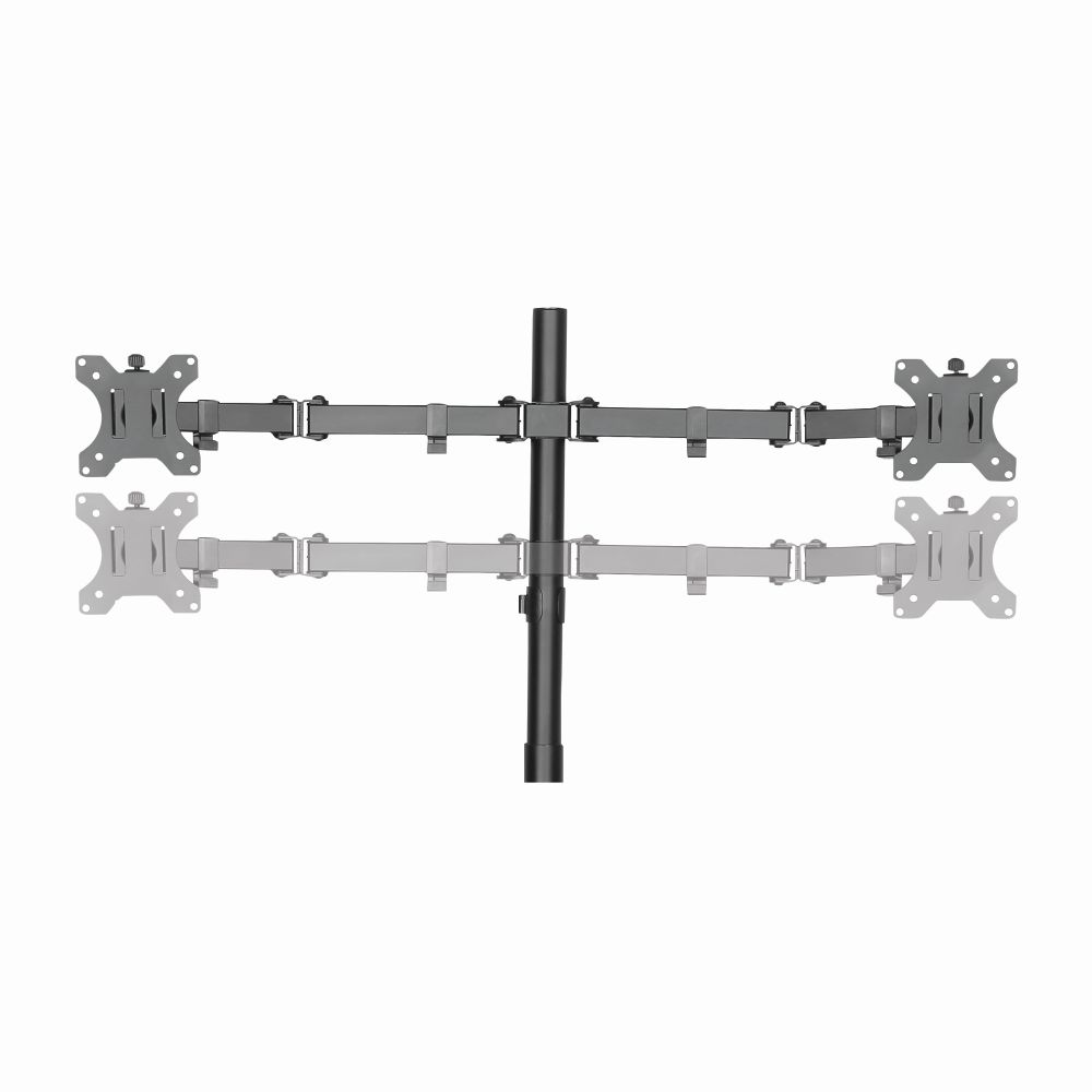 4-fach Monitor-Schreibtischständer, neigbar -45°/+45°, schwenkbar -90°/+90°, drehbar -180°/+180°, 13"-32", LogiLink® [BP0046]