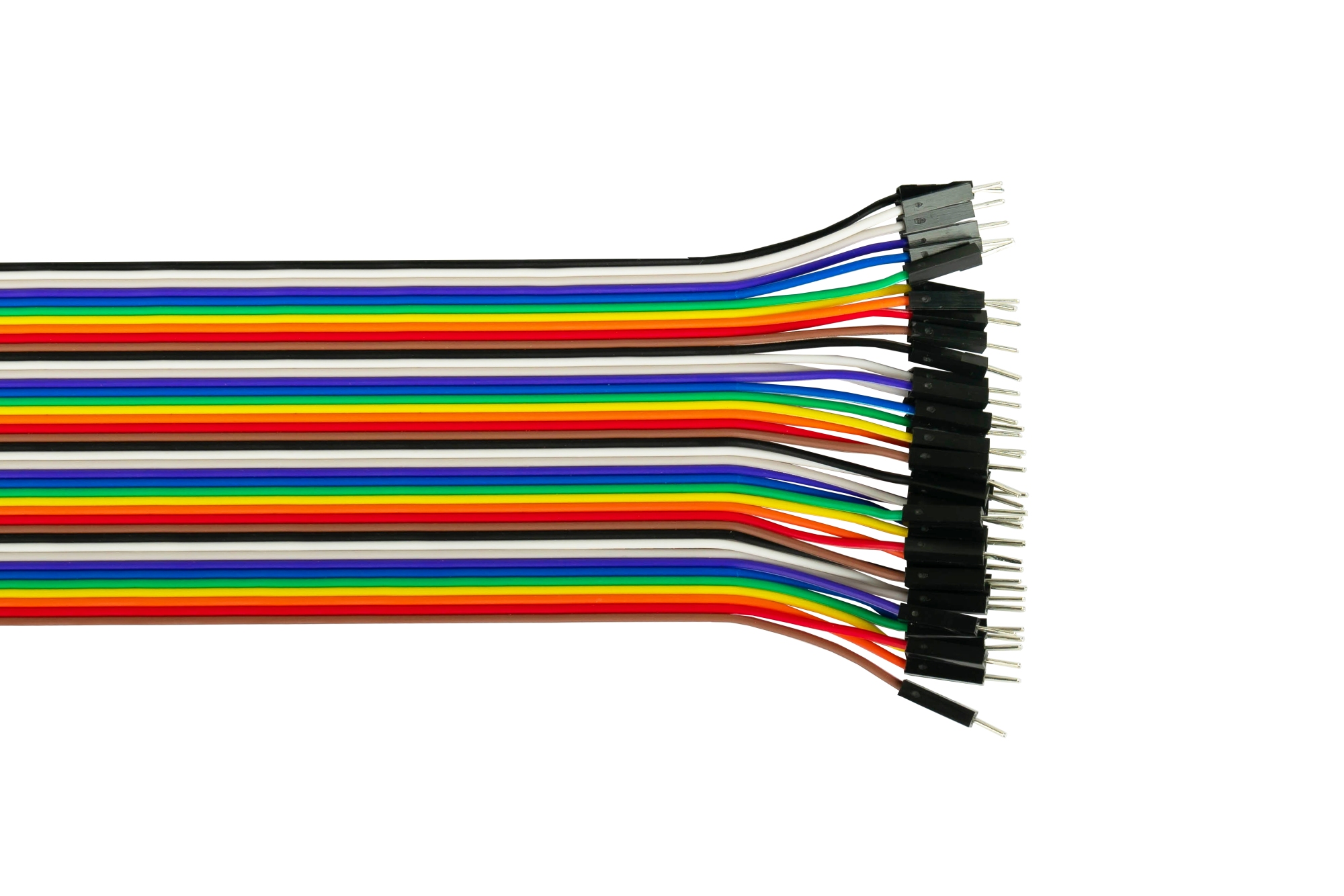 kabelmeister® Jumper Wire 40-Pin trennbare Adern für Arduino, Raspberry Pi etc., Stecker an Buchse, 3er-Set, 40cm