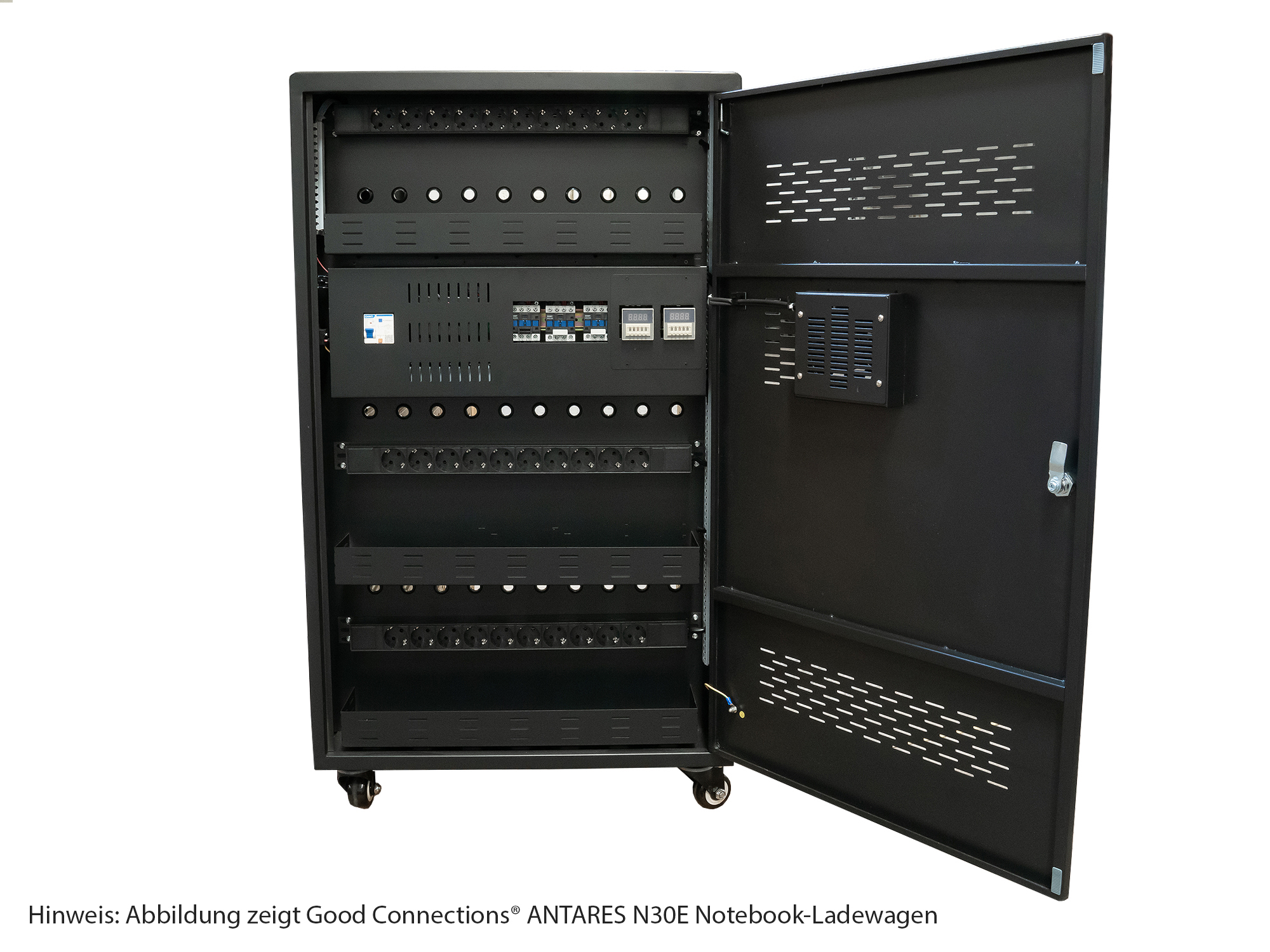 Good Connections® ANTARES N30 Notebook-Ladewagen bis 14", UV-C Desinfektion, schwarz