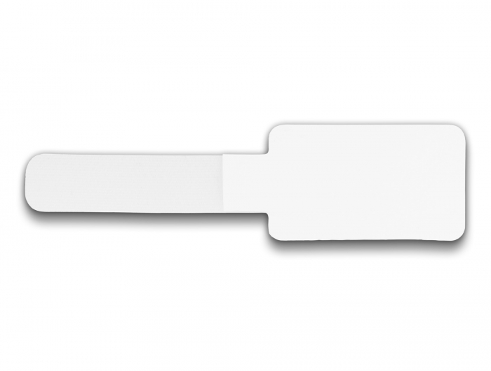 Mini Klett-Kabelhalter L 90 mm x B 24 mm selbstklebend 10 Stück weiß, Delock® [19587]