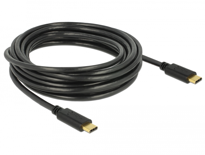 USB 2.0 Kabel Type C™ zu Type C™, 3A, schwarz, 4m, Delock® [83868]