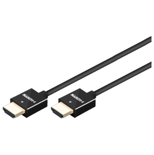 Anschlusskabel Super slim High Speed HDMI® with Ethernet, A Stecker beidseitig, schwarz, 1,5m, Good Connections®