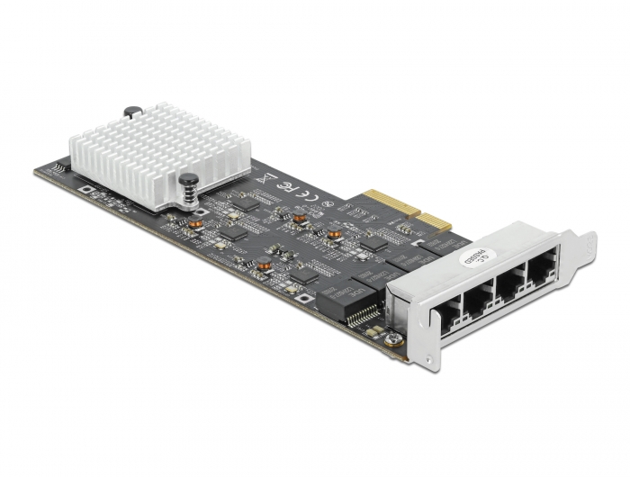 PCI Express x4 Karte auf 4 x 2,5 Gigabit LAN RTL8125, Delock® [89192]