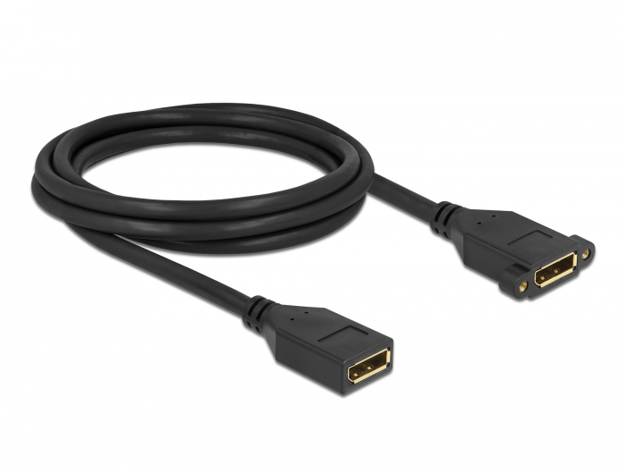 DisplayPort 1.2 Kabel Buchse zu Buchse zum Einbau 4K 60 Hz 2 m, Delock® [87101]