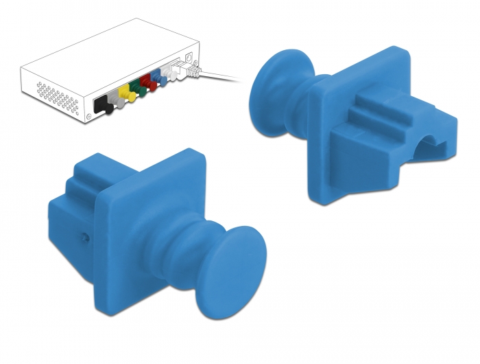 Staubschutz für RJ45 Buchse 10 Stück blau, Delock® [86509]
