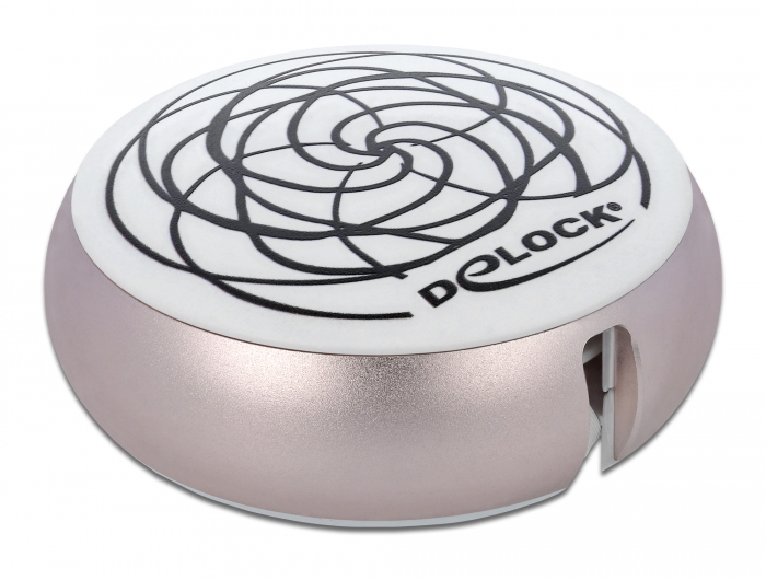 USB 2.0 Aufrollkabel Typ-A zu Lightning™ 8 Pin weiß / rosé, Delock® [85817]