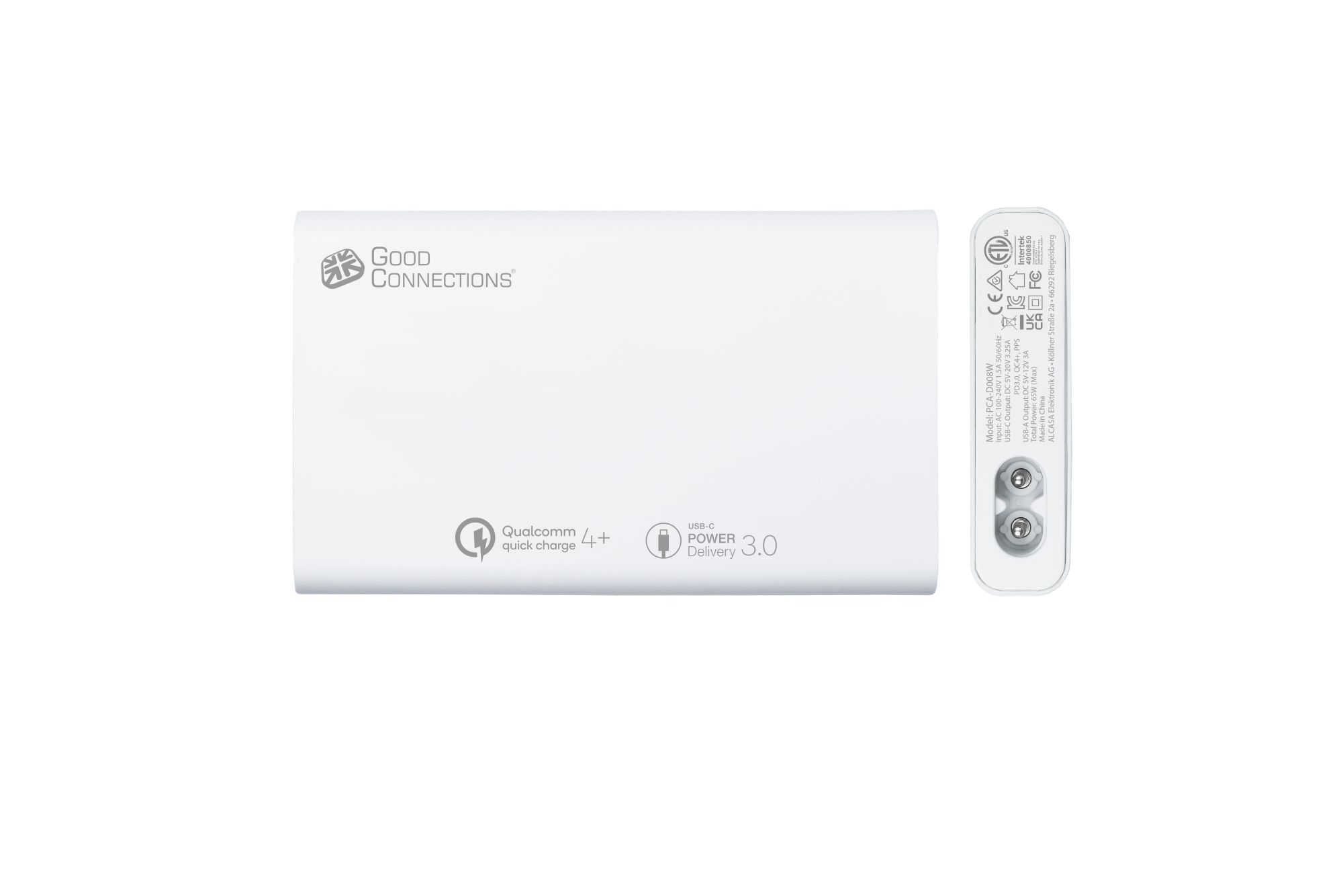 USB-Desktop-Schnellladestation 65W, 3-Port (2x USB-C™, 1x USB-A), weiß