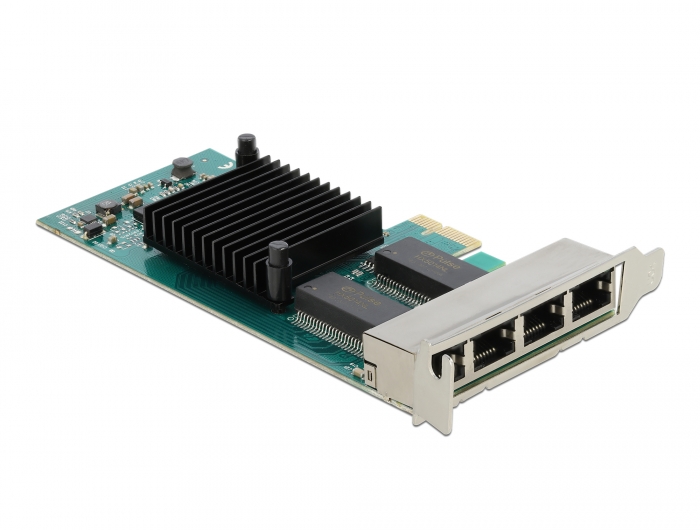 PCI Express x1 Karte 4 x RJ45 Gigabit LAN i350, Delock® [88504]