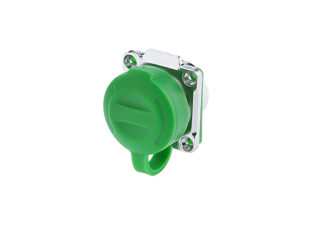 Industrie-Steckverbinder S3 - LWL Durchführungskupplung mit Flansch, Buchse LC beidseitig, Metall, M24, Bajonett, IP65/67, Good Connections®