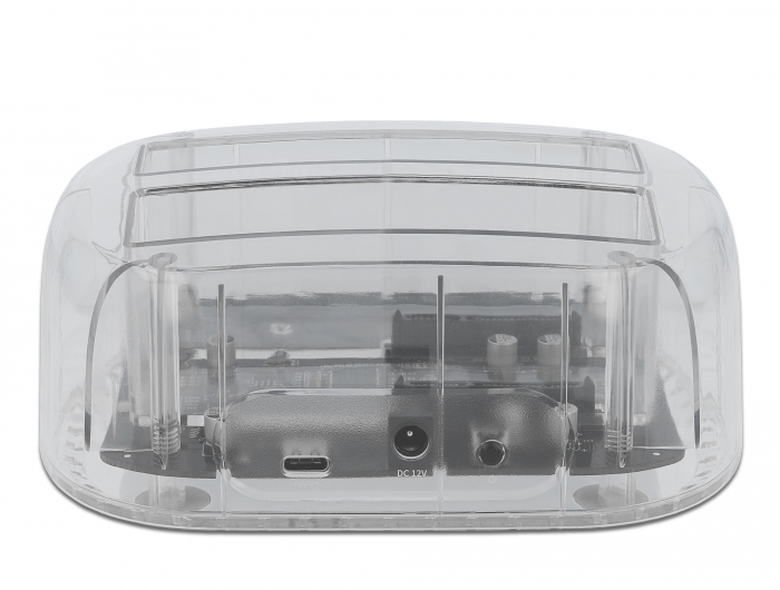 USB Type-C™ Dockingstation für 2 x SATA HDD / SSD transparent , Delock® [64090]