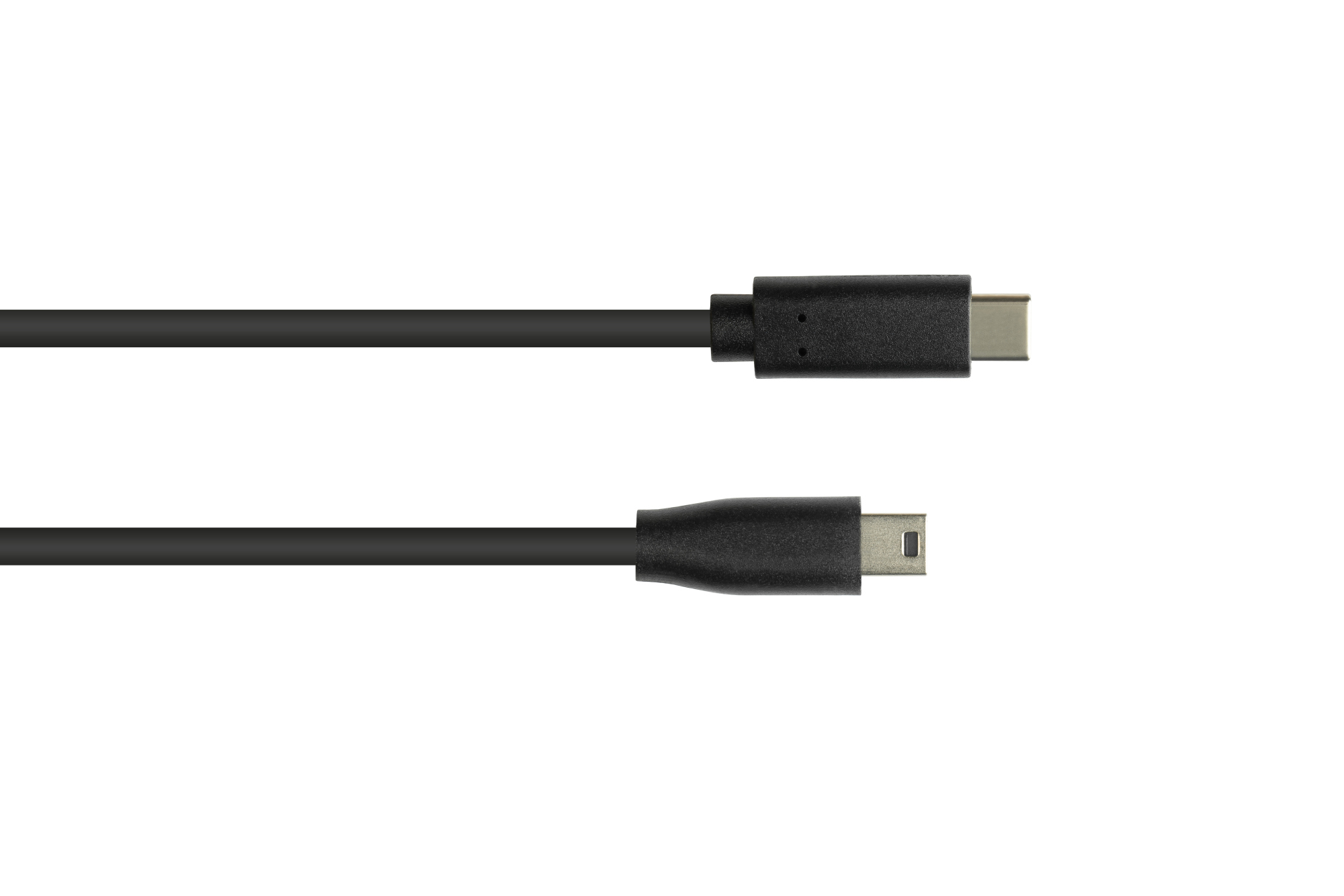 Anschlusskabel USB 2.0, USB-C™ Stecker an Stecker Mini B 5-pin, schwarz, 3m, Good Connections®