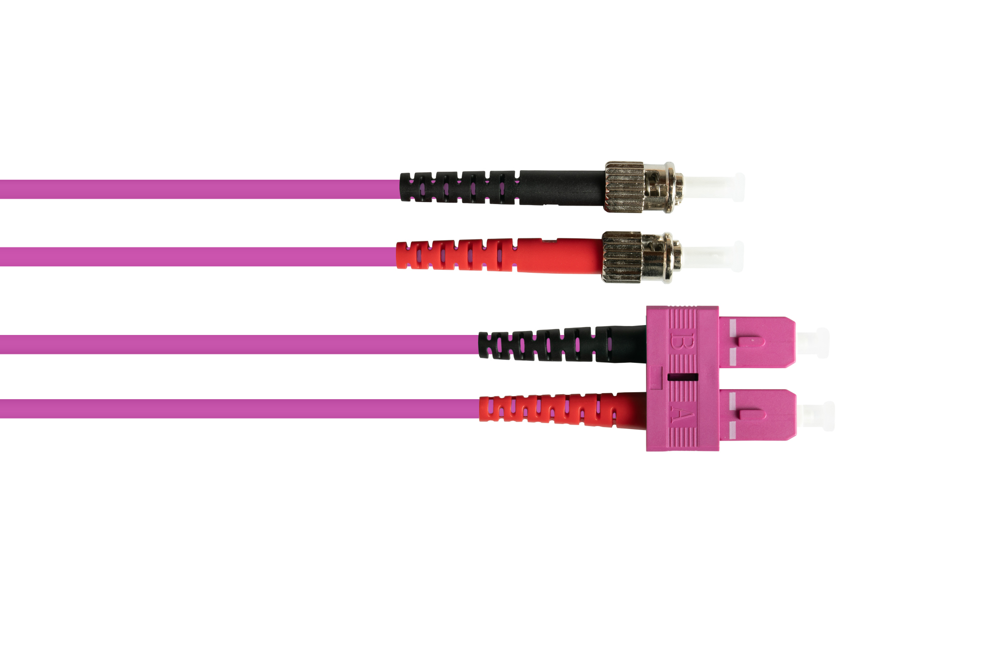 Patchkabel LWL Duplex OM4 (Multimode, 50/125) SC/ST, LSZH, austauschbare Polarität, 5m, Good Connections®