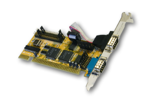 ISA 2 x  Seriell-Karte RS-232, 16-Bit (COM 1-12 / IRQ 3-15) mit 2 x FIFO 16C550, Exsys® [EX-40032]