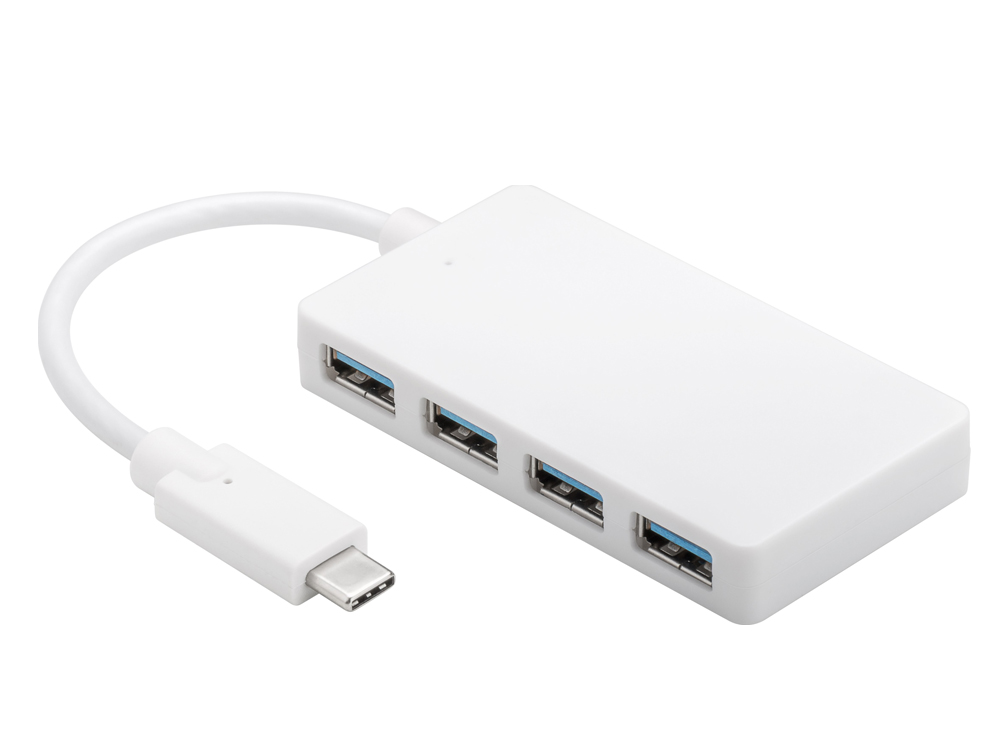 USB-C Multiport Adapter, USB-Hub, USB-C Stecker an 4x USB 3.0 A-Buchse