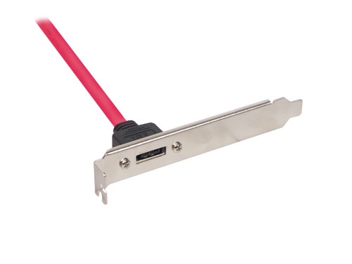 S-ATA zu eSATA Slotblech 1-fach inkl. Anschlusskabel 50cm, Good Connections®