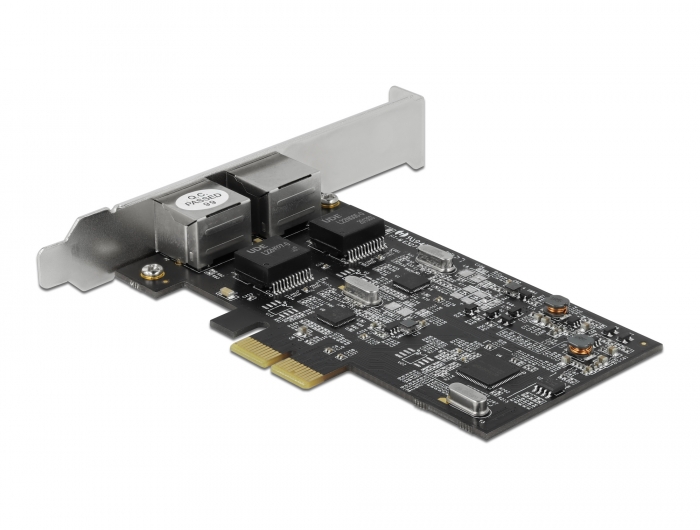 PCI Express x2 Karte auf 2 x RJ45 2,5 Gigabit LAN RTL8125, Delock® [89530]