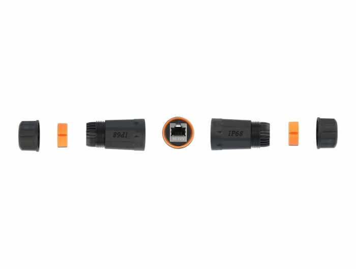 Kabelverbinder RJ45 Buchse zu RJ45 Buchse Cat.6A wasserfest, Delock® [86692]