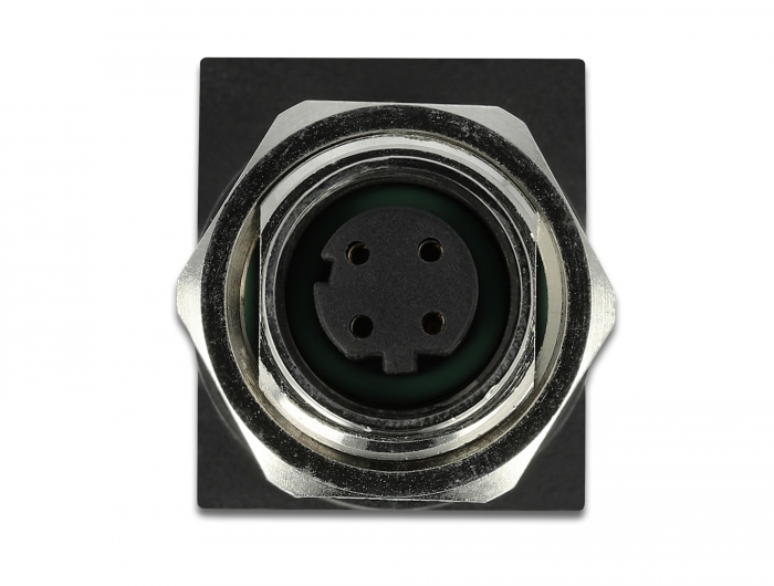 Netzwerkadapter M12 4 Pin D-kodiert Buchse an RJ45 Buchse, Delock® [66312]