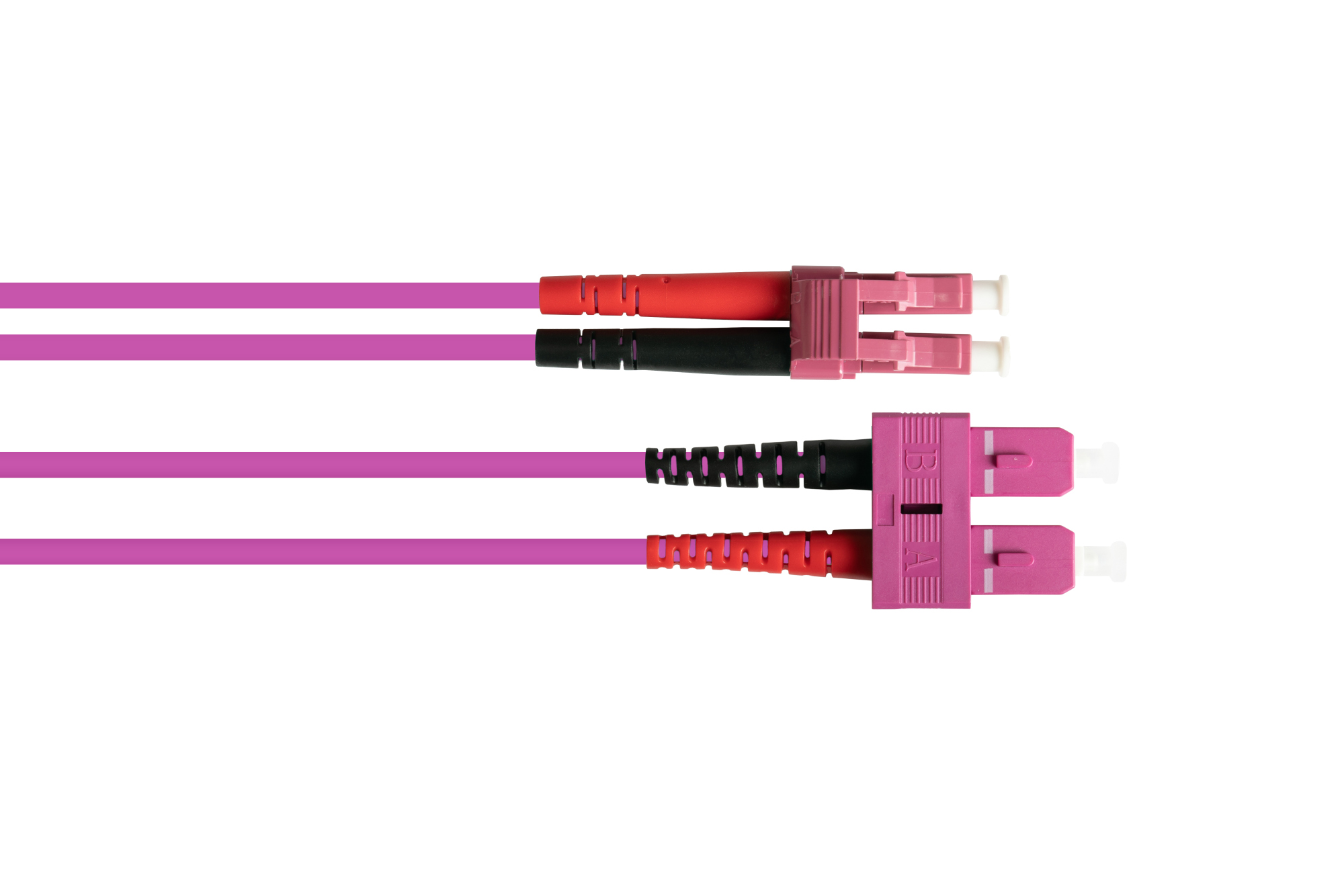 Patchkabel LWL Duplex OM4 (Multimode, 50/125) LC/SC, LSZH, austauschbare Polarität, 10m, Good Connections®