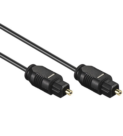 Anschlusskabel Toslink Stecker an Stecker, Ø 4mm, schwarz, 1,5m, Good Connections®