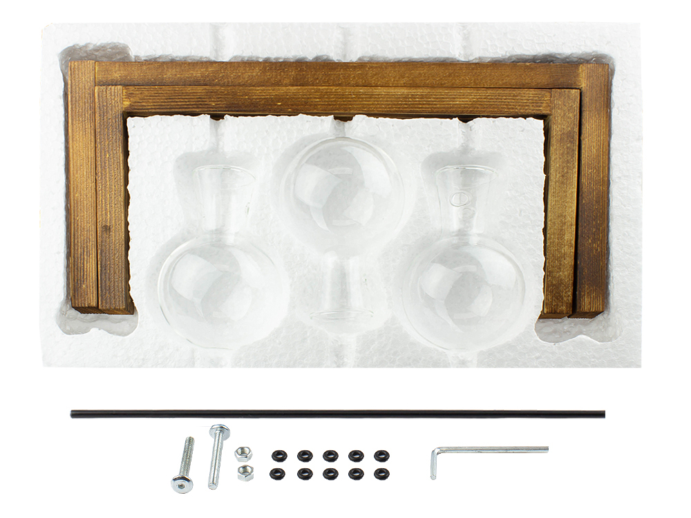 Deko-Blumenvase "Rundkolben", dreifach