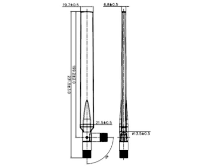 Antenne LTE SMA 0 ~ 4 dBi omni Gelenk weiß rotatable, Delock® [88977]