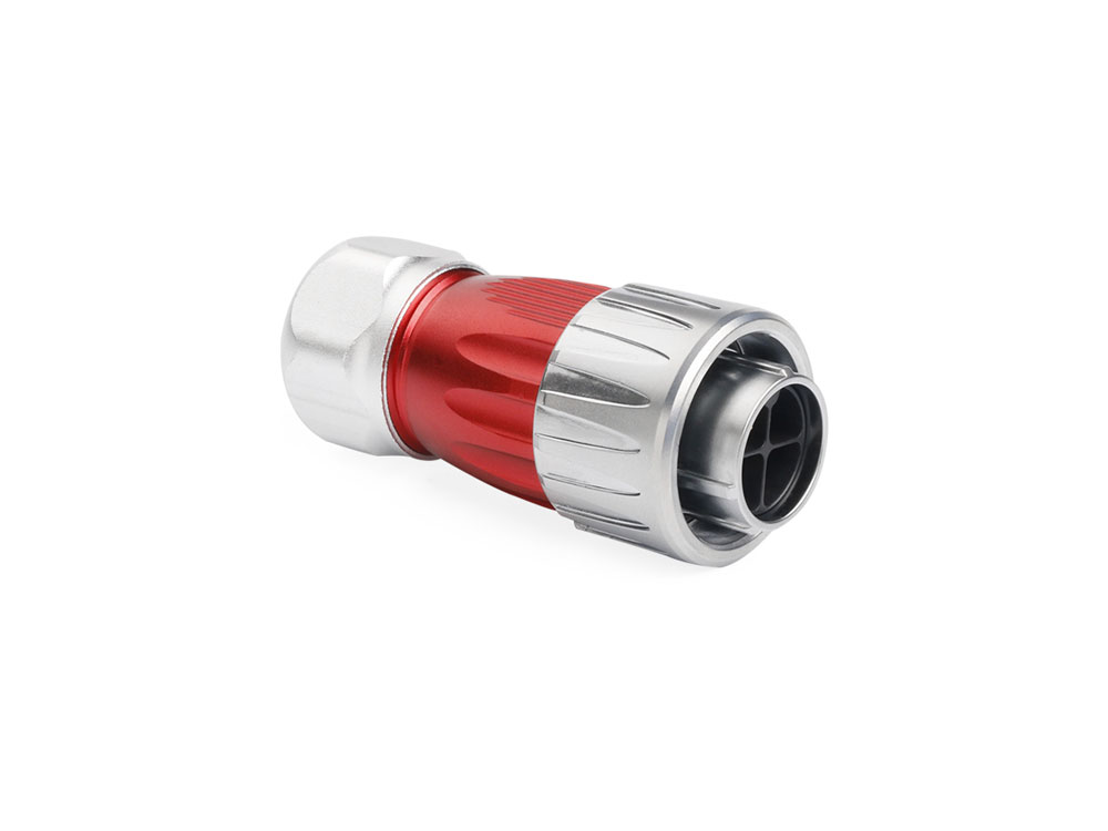 Industrie-Steckverbinder S3 - Power (4-Pin) Stecker mit Kabelverschraubung, Lötanschluss, Metall, M20, Bajonett, IP65/67, Good Connections®