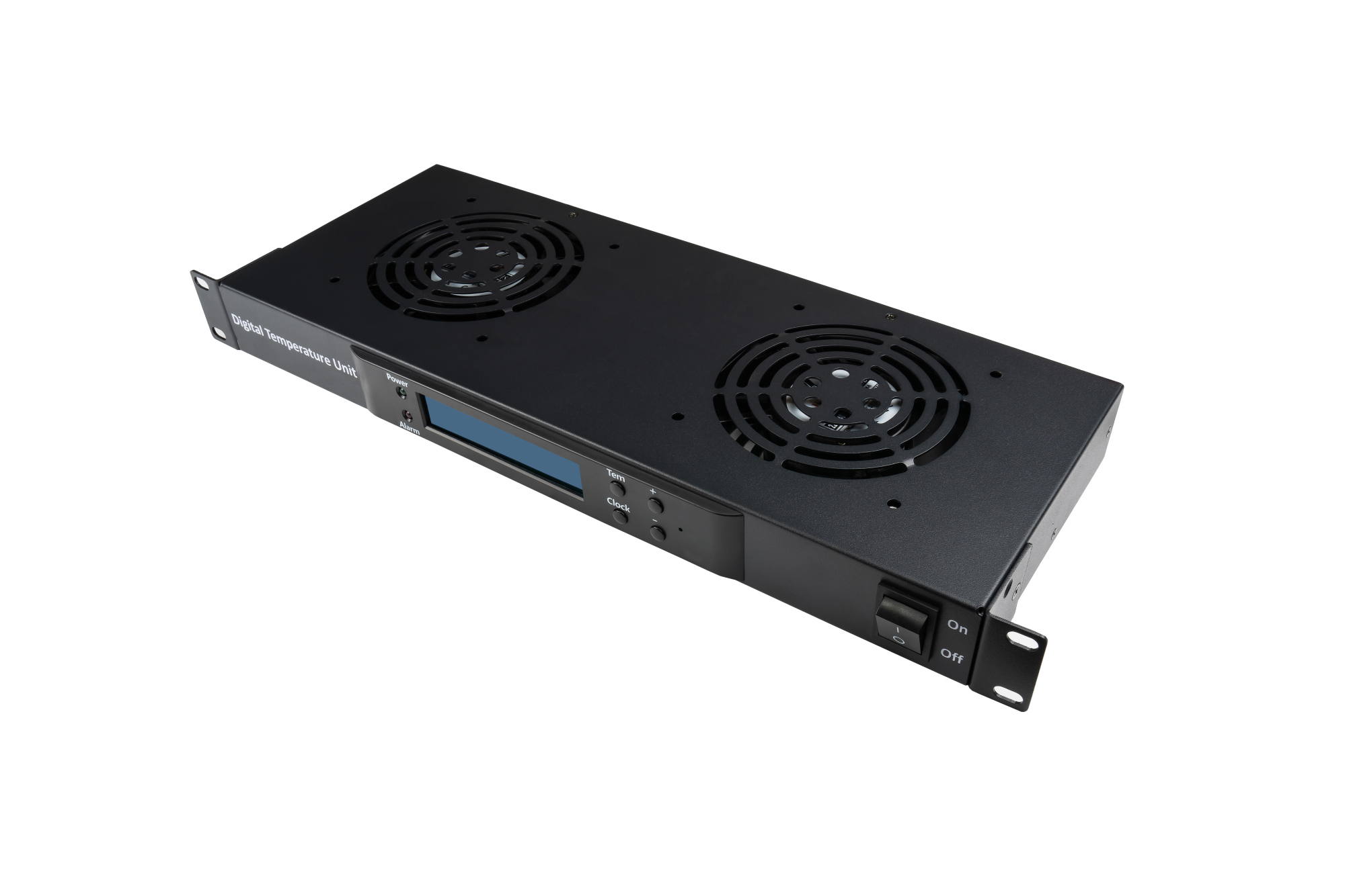19" Digitale Lüftereinheit mit zwei Lüftern, Thermostat und Alarmfunktion, Good Connections®