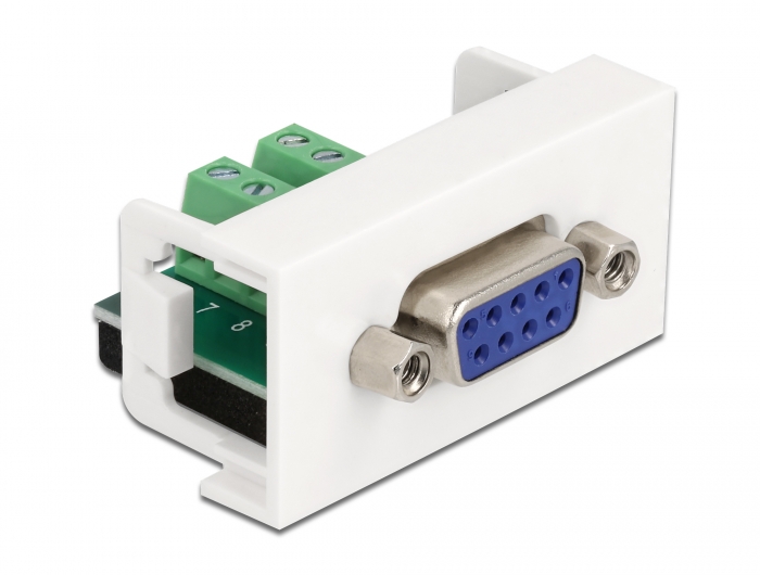 Easy 45 Modul D-Sub 9 Pin Buchse zu 10 Pin Terminalblock 22,5 x 45 mm, Delock® [81350]