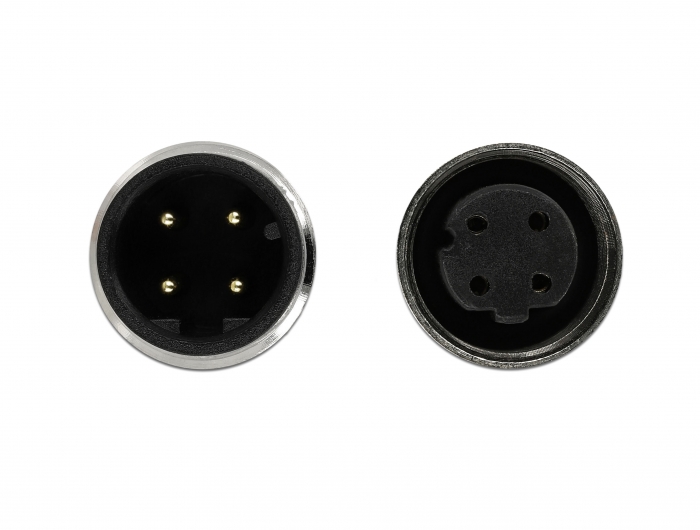 Netzwerkkabel M12 4 Pin DE-5710 an Buchse TPU, grün, 2 m, Delock® [85434]