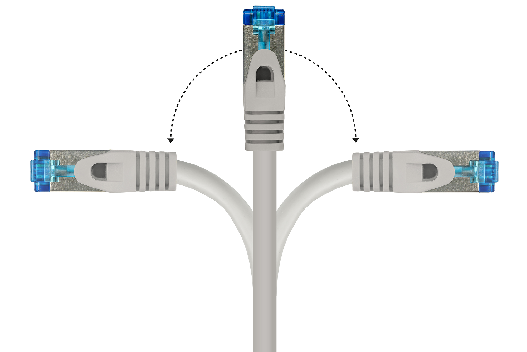 RNS® Patchkabel SmartFLEX, Cat.6A, S/FTP, PiMF, halogenfrei (LSZH), 500MHz, CU, grau, 30m, Good Connections®