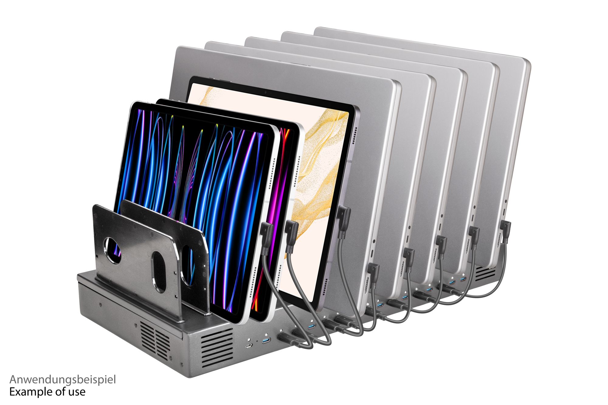 USB-Desktop-Schnellladestation 1000W, 16-Port (16x USB-C™), PD 3.0, PPS, QC 5, schwarz, Good Connections®