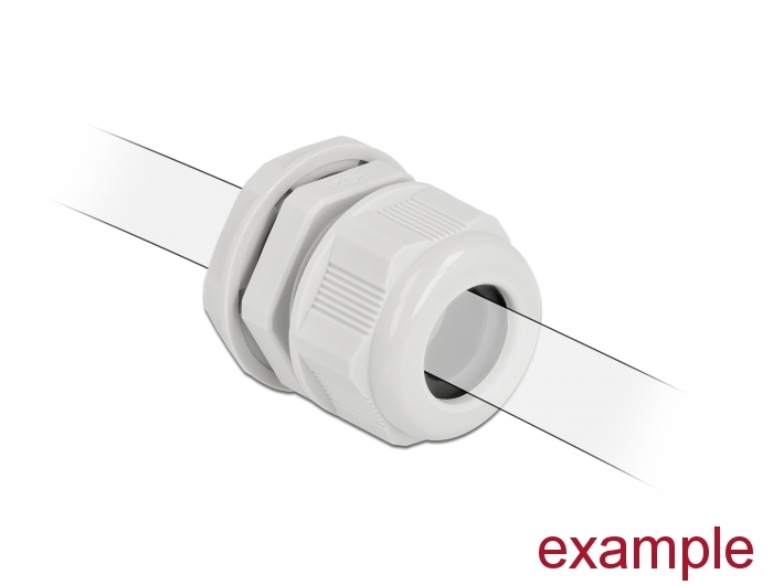Kabelverschraubung PG16 für Rundkabel grau 2 Stück, Delock® [60366]