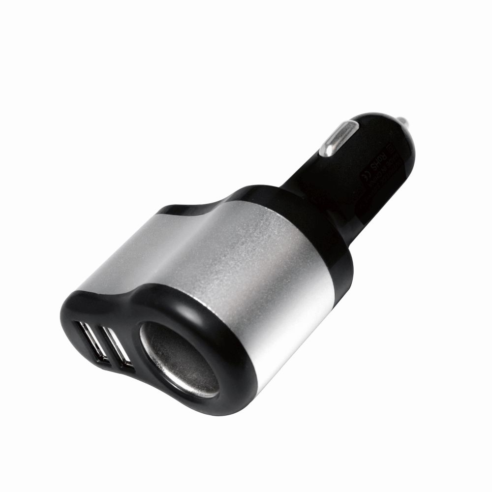 USB Kfz Netzteil, 2x USB-Port + 1x Zigarettenanzünder Buchse, 150W, LogiLink® [PA0131]