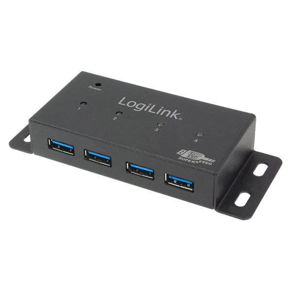 USB 3.0 HUB, 4-Port, Metall Gehäuse, Logilink® [UA0149]